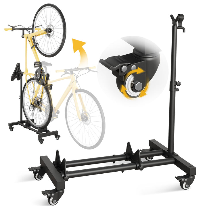 Vertikaler Fahrradständer, Freistehender Indoor-Fahrradständer Aufrechter Fahrradbodenständer mit ei