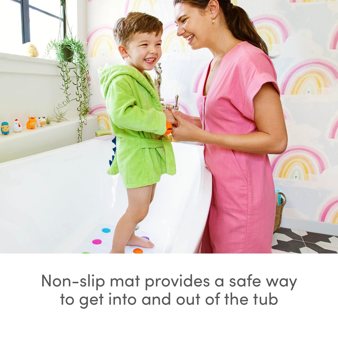 Munchkin Rutschfeste Baby-Badewannenmatte, Anti-Rutsch-Badewanneneinlage mit bunten Luftblasen, sorg