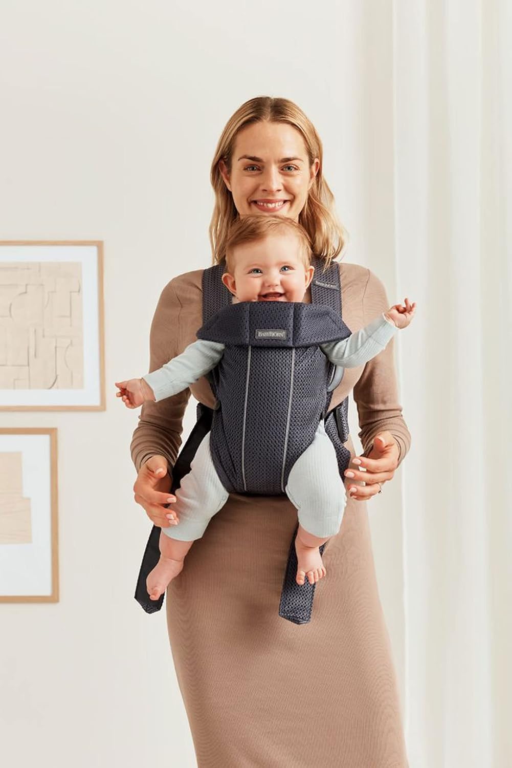 BabyBjörn Babytrage Mini, 3D-Netzstoff, Anthrazitgrau 3D-Netzstoff Anthrazitgrau, 3D-Netzstoff Anthr