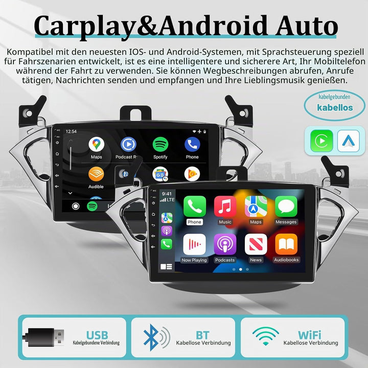 Android-Autoradio für Opel Corsa 2015-2019 / Opel Adam 2013-2016 mit kabellosem Carplay und Android