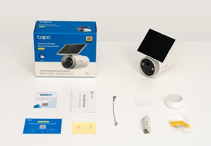 Tapo C465 Solar Aussenkamera Akku, 4K 8MP, Farbnachtsicht, kostenlose KI-Erkennung, 2-Wege-Audio, lo