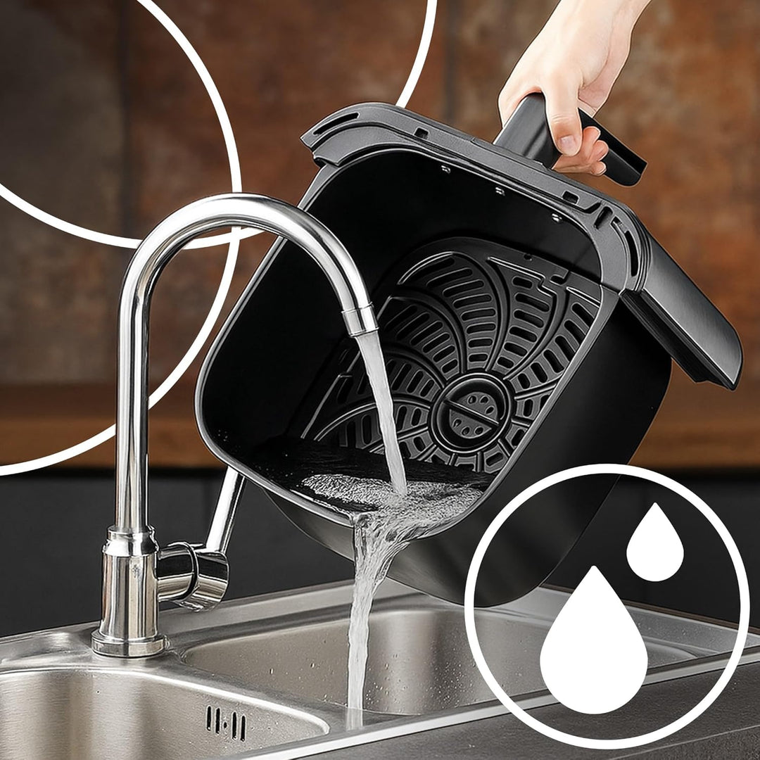 Retoo Heissluftfritteuse 8L XXL Airfryer 1800W, 14 Programme Bis Max 200 °C, Fritteuse Ohne Öl Mit S
