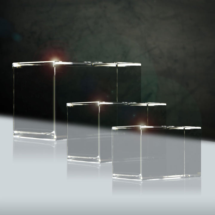 Glasportrait vom Foto (3D) | Quader 90mm | 1 bis 3 Personen oder Tiere zB als Geschenk für Paare mit