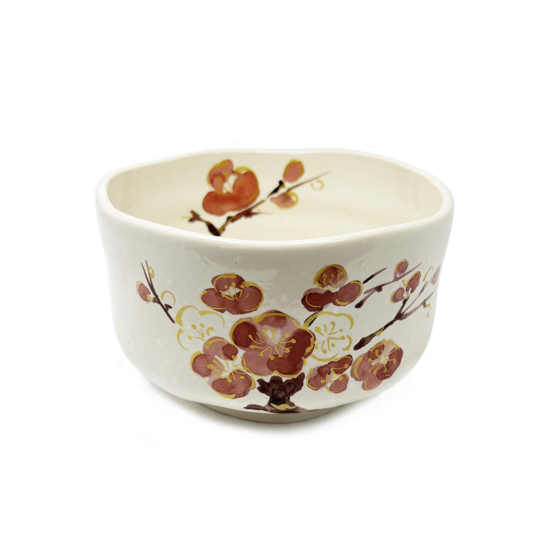 aquanaut Mino Ware Matcha Schale Chawan Kinsai Ume Ø 11cm 390ml Made in Japan