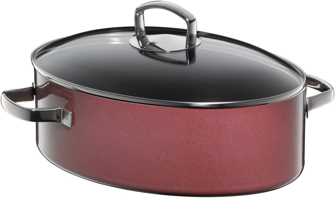 WMF Fusiontec Mineral Bräter 36 cm, ovale Form, Perfektes Braten, Homogene Kochergebnisse, Kratzfest