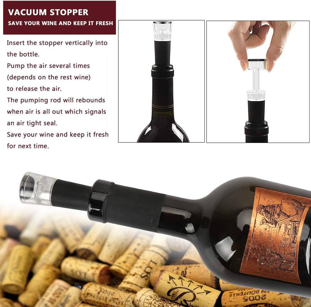 ZBPASL Korkenzieher Set in Holzkiste Geschenk,Luxus Weinöffner,Wein Sommelier Sets mit Flaschenöffne