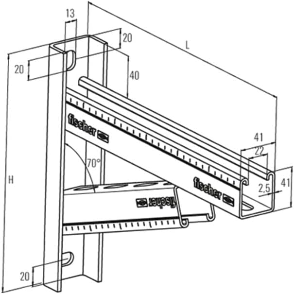 Fischer Massive Auslegerkonsole FCAM-700, 505460