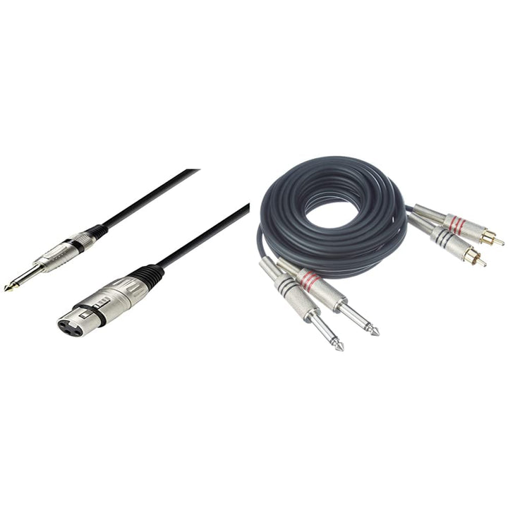 Adam Hall K3 MFP 0300 Mikrofonkabel XLR female auf 6,3 mm Klinke mono 3 m Cables K3TPC0300 Audiokabe