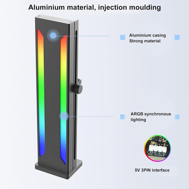 GPU-Unterstützungshalterung, ARGB-Aluminiumlegierung, magnetische Basis, verschiebbar, verstellbare