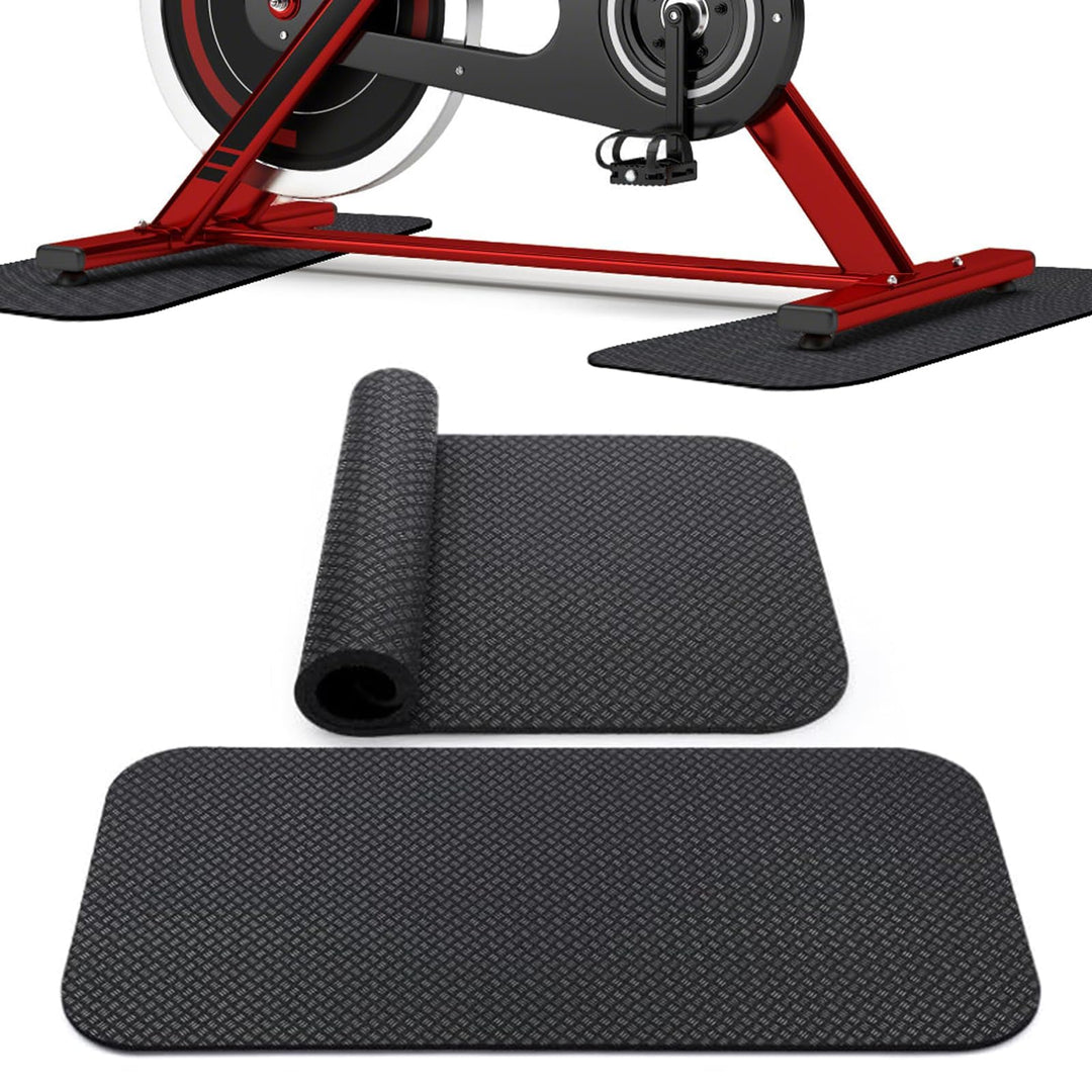 Bodenschutzmatte für Sportgeräte 2 Stück, Anti Rutsch Unterlage für Heimtrainer Fitnessgeräte, PVC L