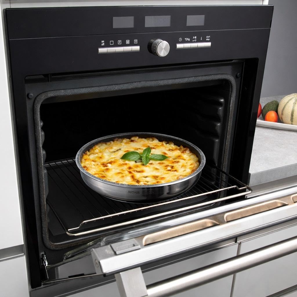 Arthur Martin - Set mit 3 Töpfen aus Edelstahl, abnehmbarer Griff – AM3456