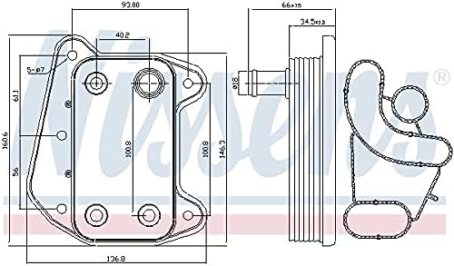 Nissens 90622 Ölkühler, Motoröl