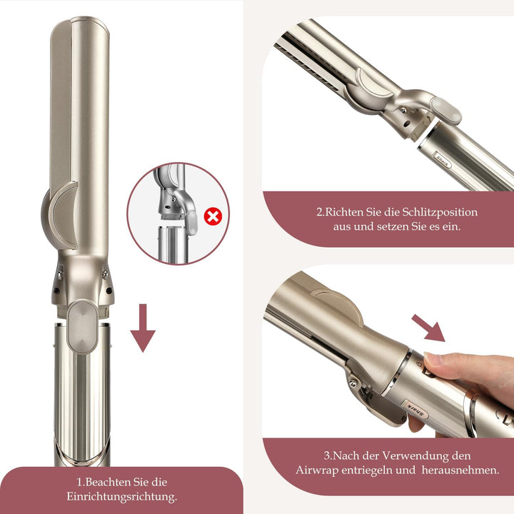 Haarglätter-Aufsatz für Shark FlexStyle Luftstyler, Airflow Technologie ohne Heizplatten, Gleichzeit