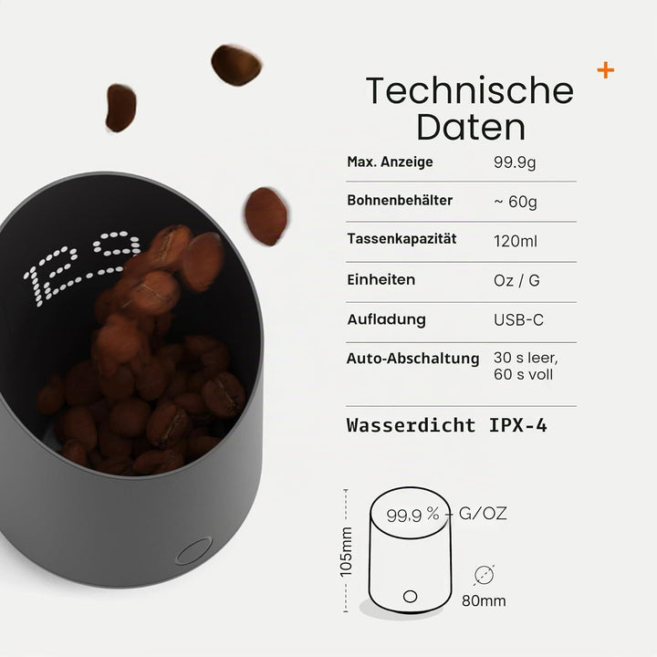 Subminimal Kaffevåg SubScale | Precision Kaffevåg för Espresso & Pour-Over | Kompakt Digital Vågsens