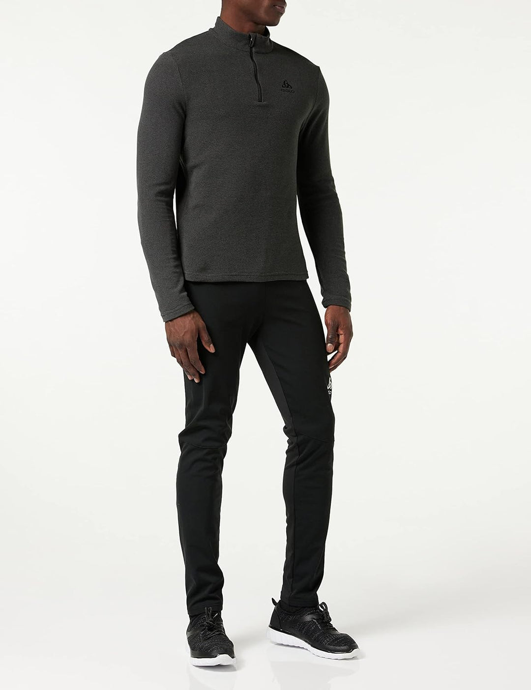 Odlo Herren Midlayer 1/2 Zip Roy Pullover L Shale Grey - Black