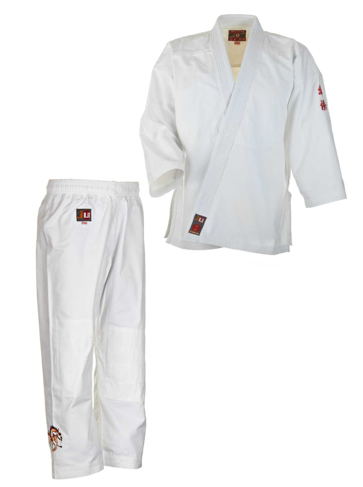 Ju-Sports Jujutsu Anzug to start Kids weiss - Moderner Gi für Kinder 100% Baumwolle, Reissfester Sto