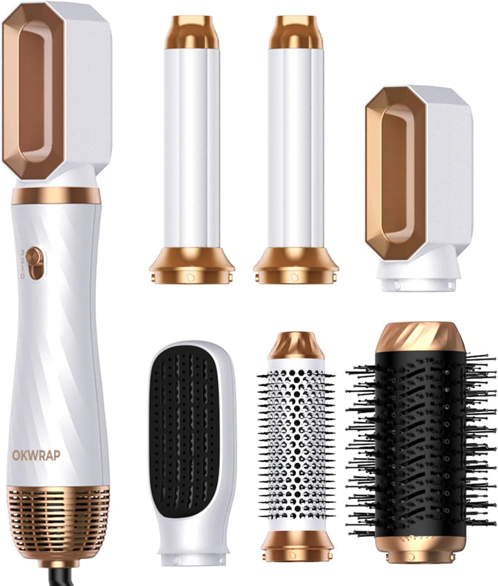 Hair Styler OKWRAP Airstyler set 6 In 1 Mit Rundbürstenföhn Haarstyler Warmluftbürste Thermal Brush