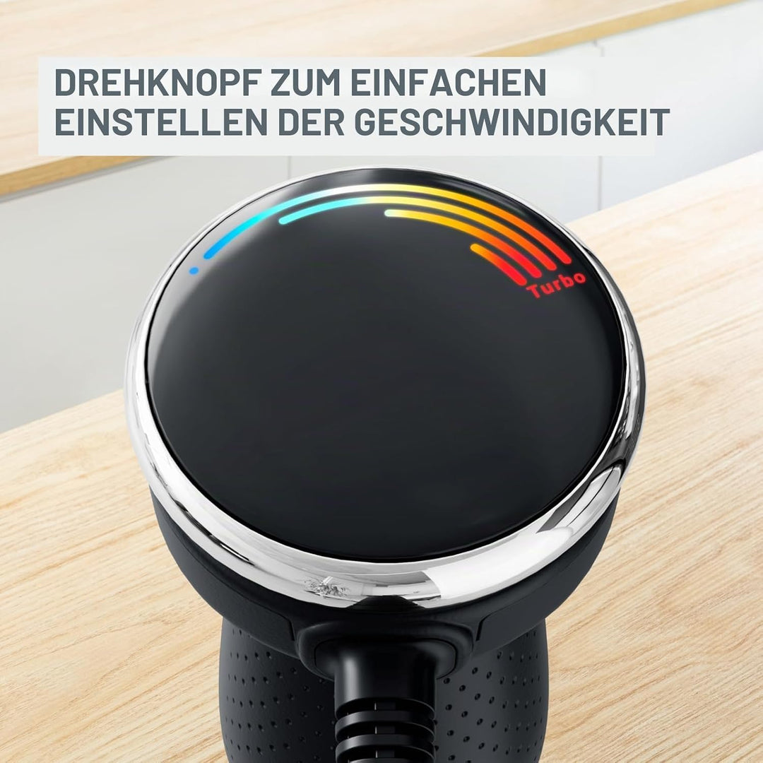 Moulinex Quickchef+, Stabmixer, Technologie mit Powelix-Klingen, Leistung 1000 W, Mixer mit Schnellm