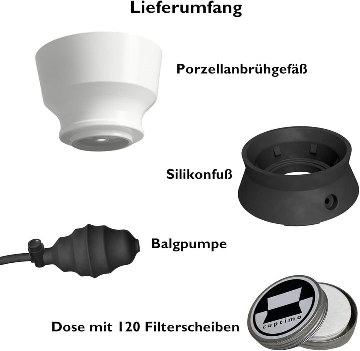 Manueller Vakuum-Kaffeebrüher | Für Filterkaffee & Cold Brew | Reduzierte Bitterkeit, Volles Aroma |