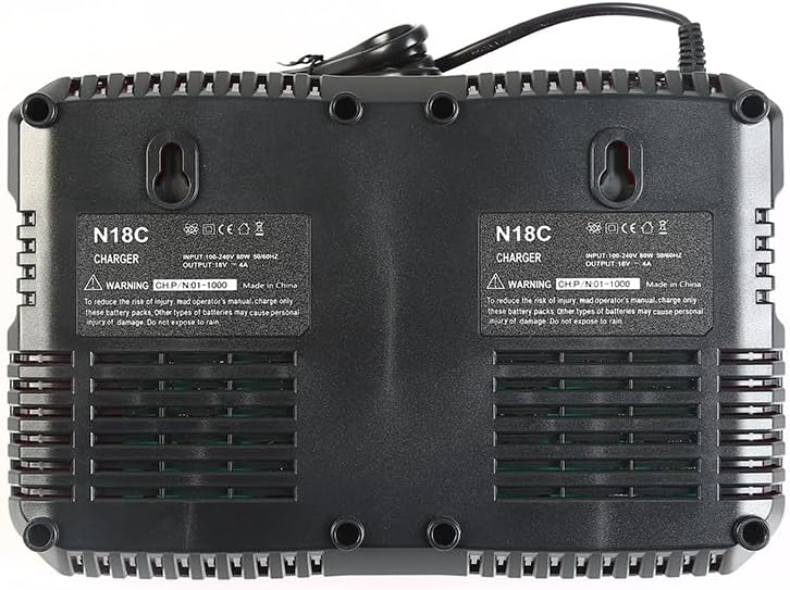2 Ports Ladegerät Kompatibel mit Milwaukee M18 Akku, 18V Charger 48-59-1812 48-59-1802 48-59-1804, M