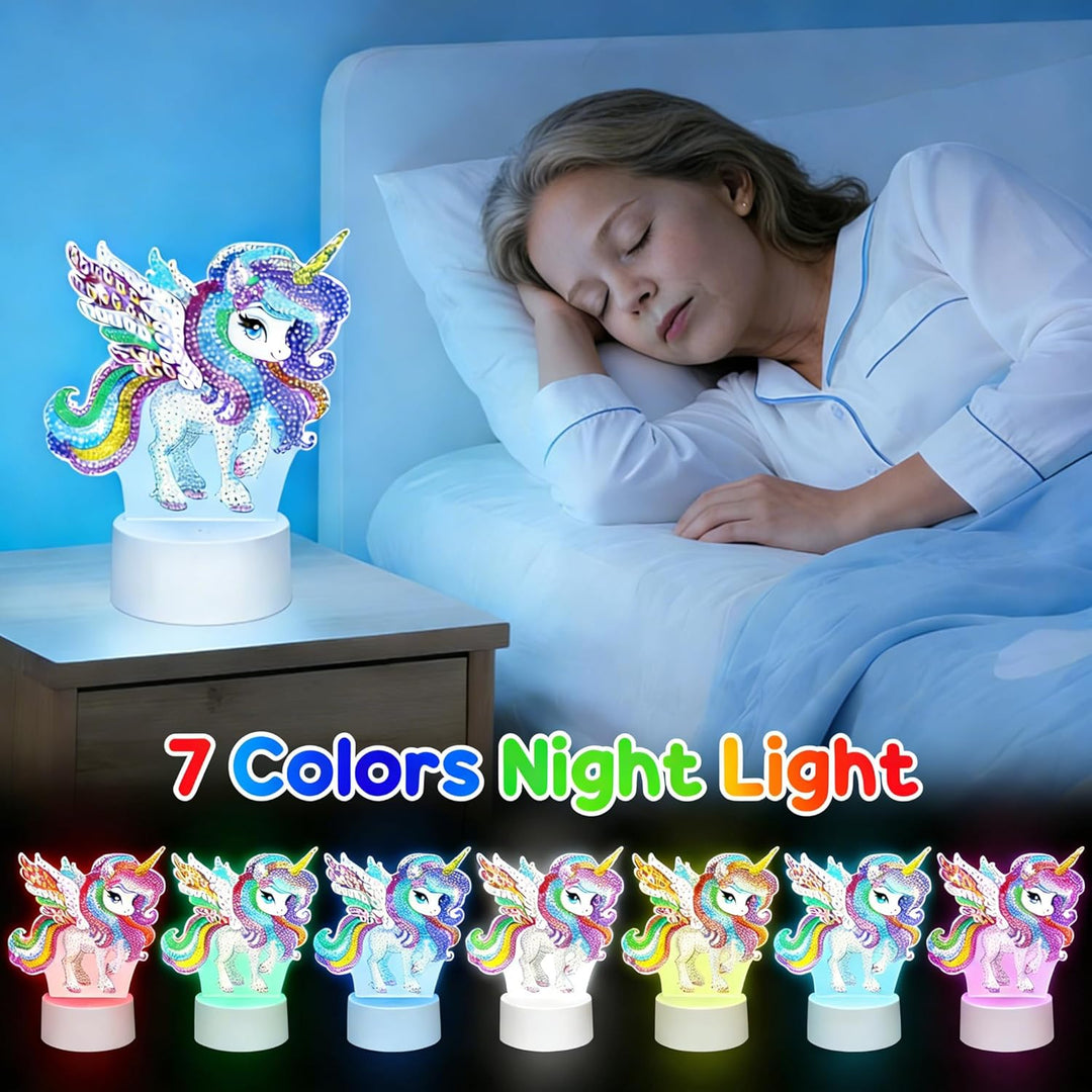 Zoyomax Diamond Painting Nachtlicht, Basteln für Erwachsene, 3D Kreative Diamond Painting Lampe Einh