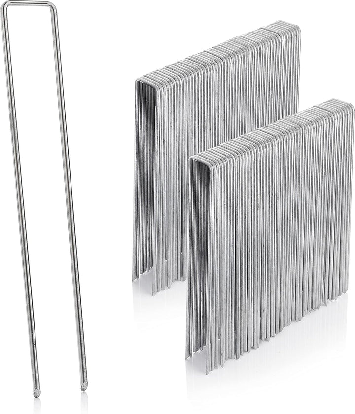GardenMate 50 Erdanker VERZINKT aus Stahldraht 200mm lang, 25mm breit, Ø 3,8mm, Flacher Kopf - Für H