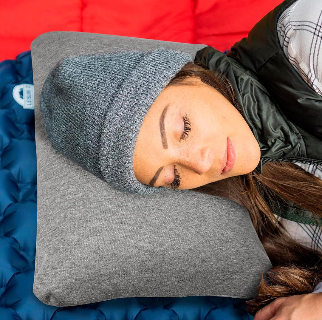 alkamto Reisekissen – Campingkissen – Ergonomisches Memory-Schaum-Kissen mit Temperaturregulierendem