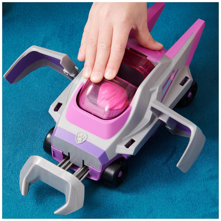 PAW PATROL, Aqua Pups - Basis Fahrzeug Spielzeugauto im Rochen-Design mit Skye Welpenfigur, Spielzeu