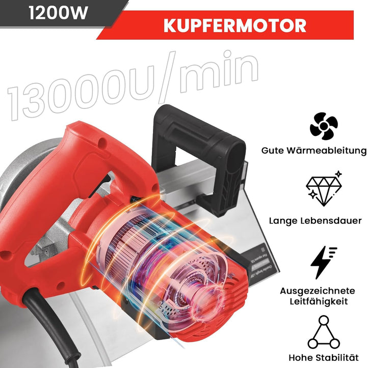 VKE 1200W 45 grad Elektrischer Fliesenschneider mit Sägeblatt 6, 6