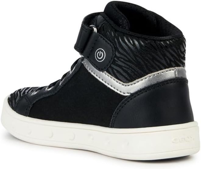 Geox Mädchen J Skylin GirlSneaker 29 EU Black Dk Pink, 29 EU Black Dk Pink