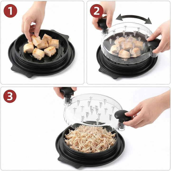 hackfleisch zerkleinerer, Chicken Shredder mit tablett, Fleisch zerkleinerer, manuell, Anti-rutsch,