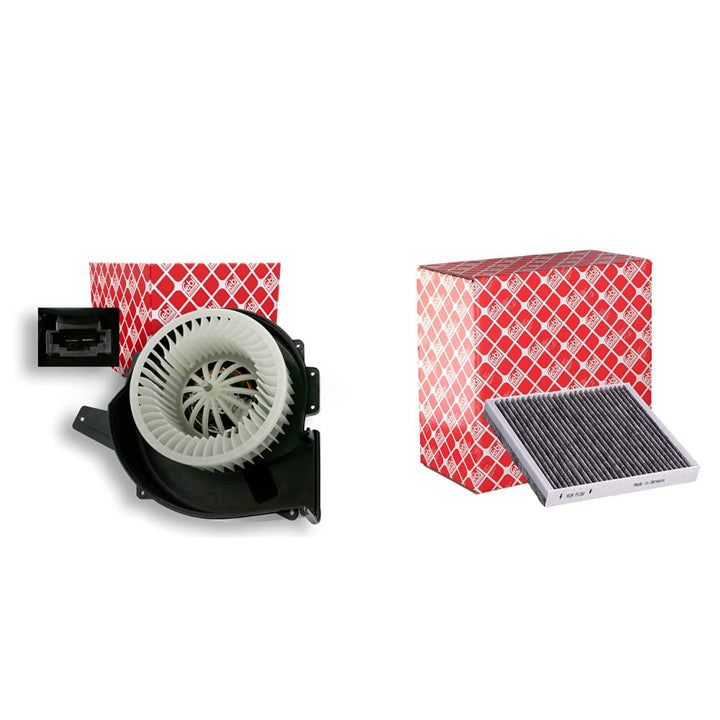 febi bilstein 27306 Gebläsemotor, 1 Stück &amp; 19592 Aktivkohlefilter/Innenraumfilter, 1 Stück Bundle m