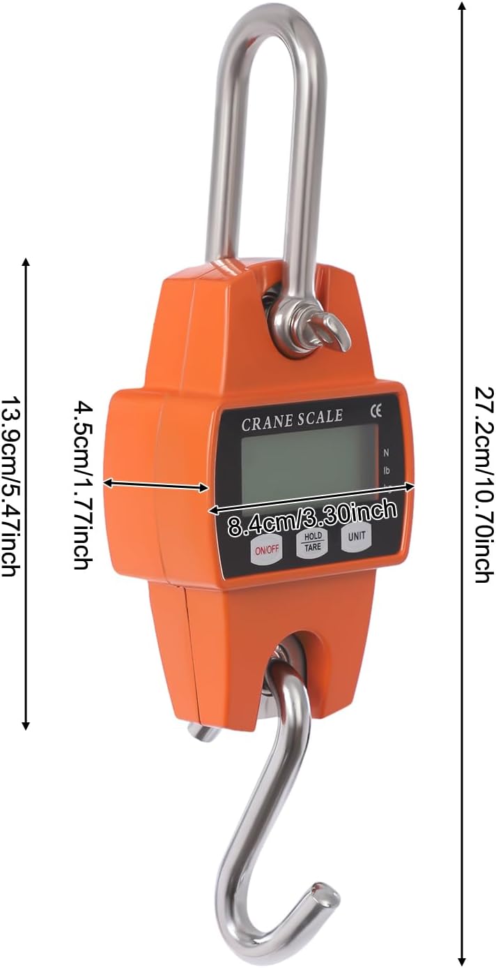 Kranwaage 300 kg/0.1kg Industriewaage Digital Hängewaage Crane Massstab LCD-Display Industrielle Hän