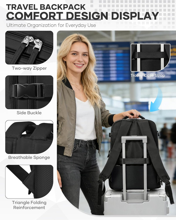 SZSYCN Handgepäck Rucksack 40x20x25 Ryanair Reiserucksack Damen Handgepäck flugzeug Easyjet 45x36x20