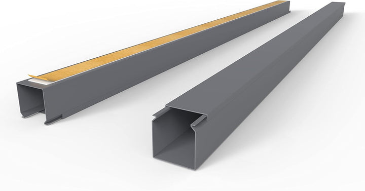 Kabelkanal Selbstklebend Pro mit Schaumklebeband, Kabelschacht 100m 40x40mm - 50x2m, Gray - Grau 100