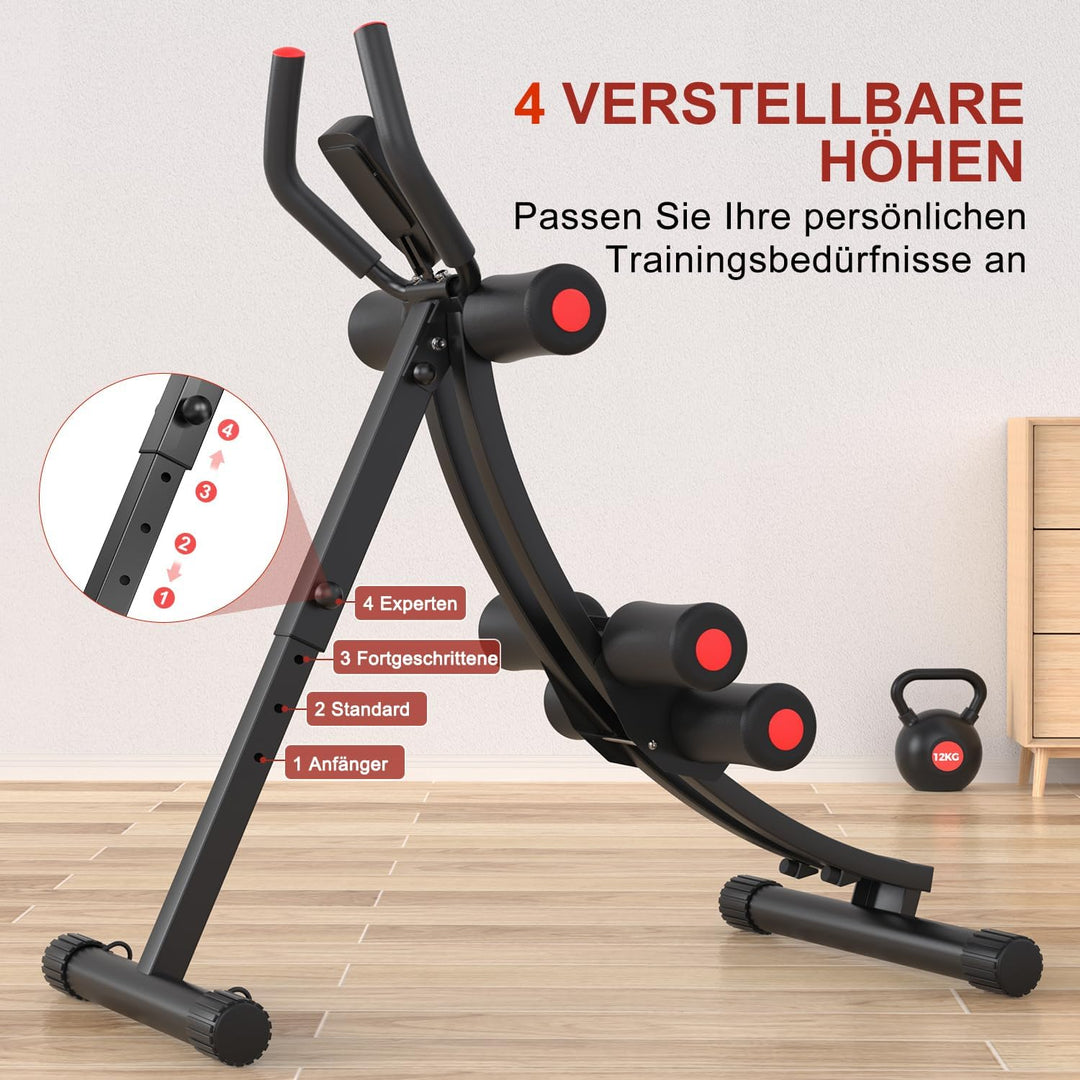 Bauchtrainer für zuhause, Verstellbarer Bauchmuskeltrainer Sportgeräte zuhause, Bauch Trainingsgerät