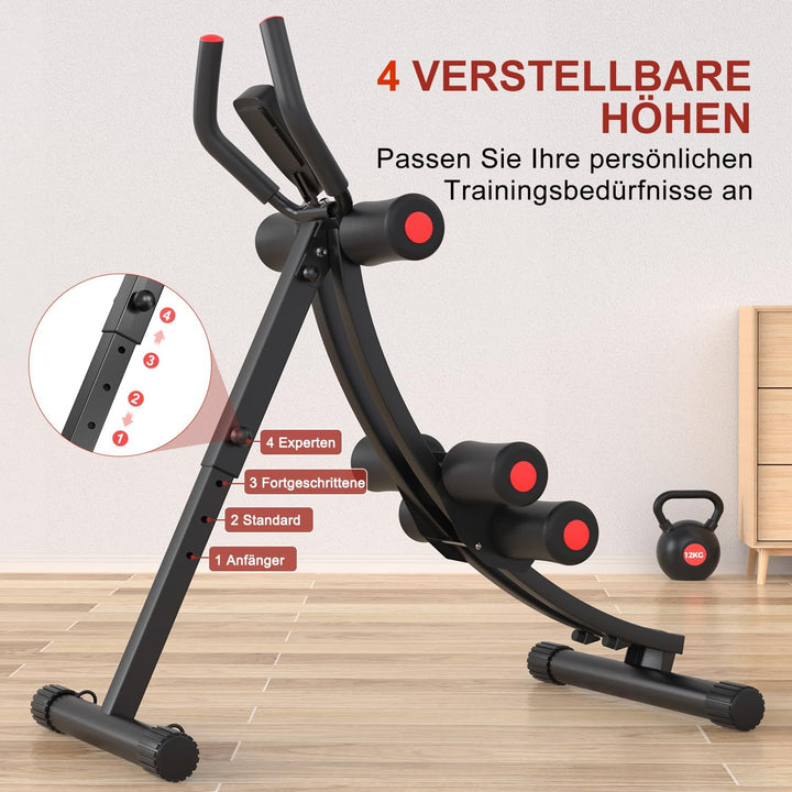 Bauchtrainer für zuhause, Verstellbarer Bauchmuskeltrainer Sportgeräte zuhause, Bauch Trainingsgerät