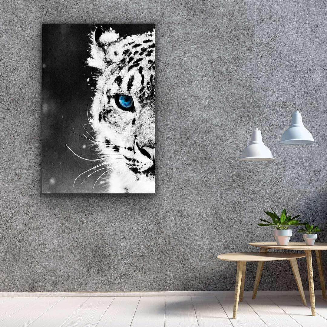 Startonight Leinwandbilder Schwarz und Weiss Leopard Auge, Doppelansicht Überraschung Modernes Dekor