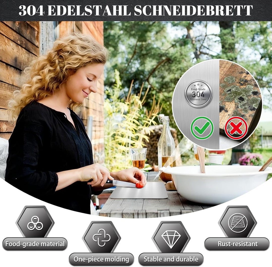 Camping Geschirr Set für 4 Personen, 22 Stück Tragbars Campingbesteck Set, Besteck Camping mit Löffe