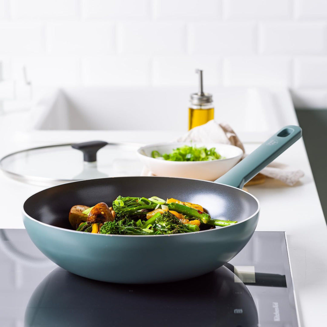 GreenChef Tones Keramik-Antihaft-Wokpfanne, 28 cm, Induktion, PFAS-frei, Spülmaschinenfest, Ofenfest