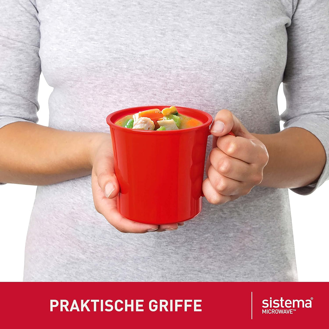 Sistema Microwave Suppentasse, mittelgross | mikrowellenfeste Frischhaltedose | 656 ml | BPA-frei |