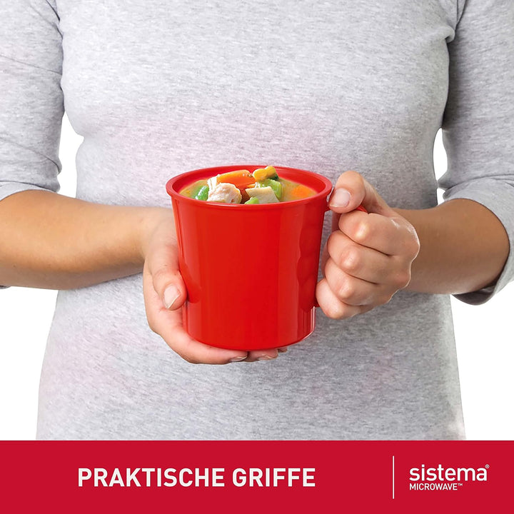 Sistema Microwave Suppentasse, mittelgross | mikrowellenfeste Frischhaltedose | 656 ml | BPA-frei |