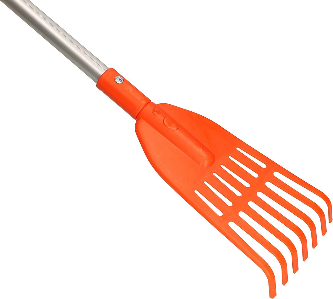 KOTARBAU® Fächerbesen 7 Zinken aus Kunsstoff mit Aluminiumstiel Aluminiumstiel 7 Zinken, Aluminiumst