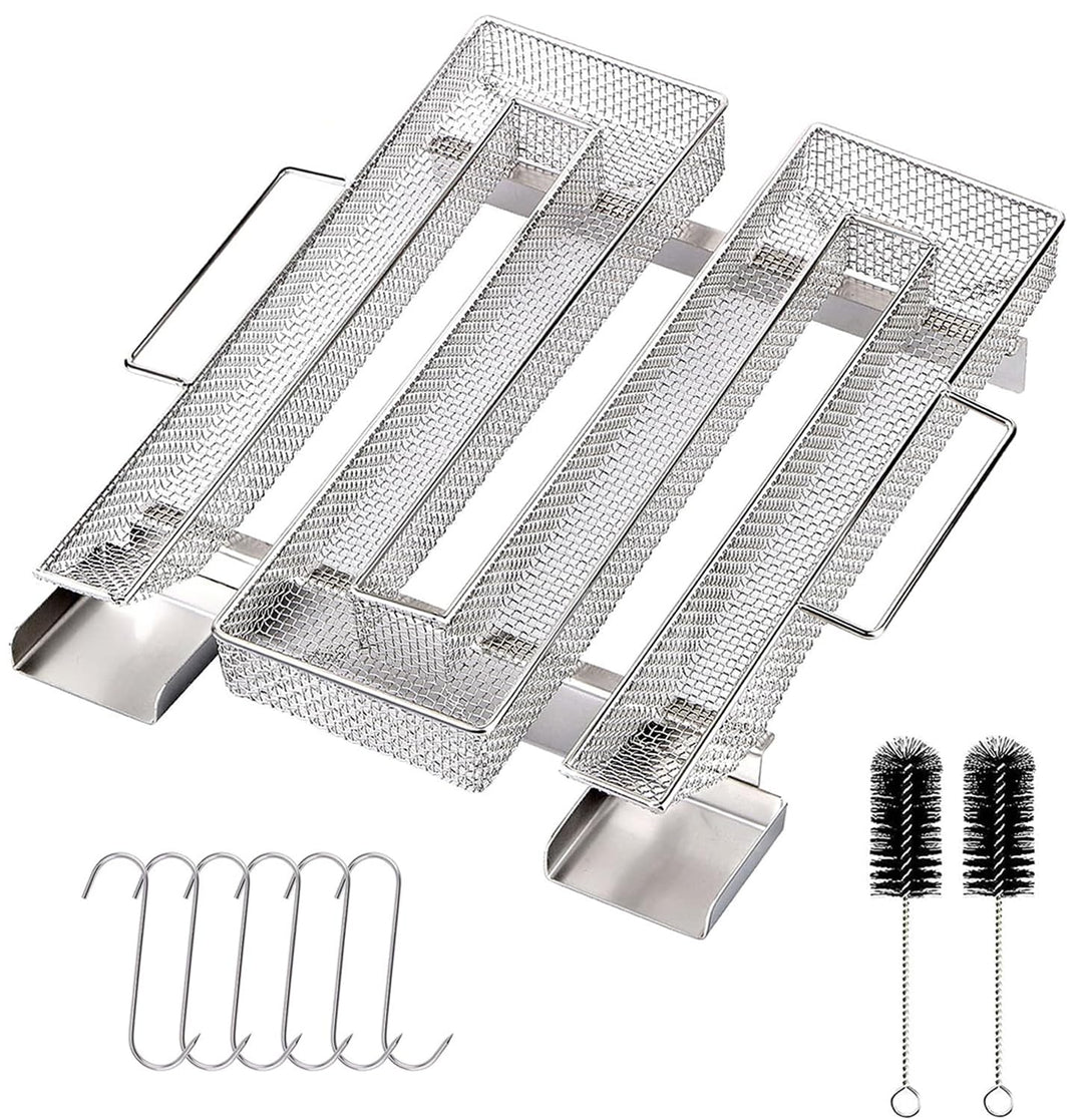 UQTUKO Kaltrauchgenerator mit Henkel, Edelstahl Kaltraucherzeuger mit Haken und Reinigungsbürste Spa