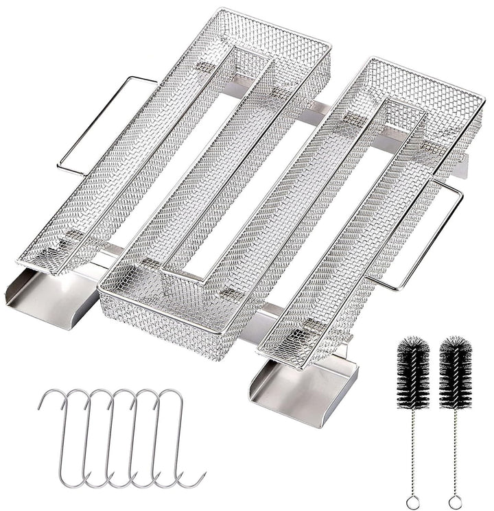 UQTUKO Kaltrauchgenerator mit Henkel, Edelstahl Kaltraucherzeuger mit Haken und Reinigungsbürste Spa