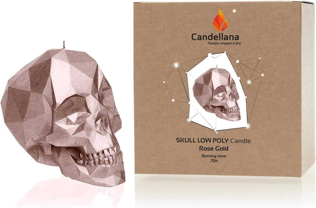 Candellana Skull Kerze - Totenkopf Kerze - Skull Deko - Totenkopf Deko - Halloween Deko - Gothic Dek