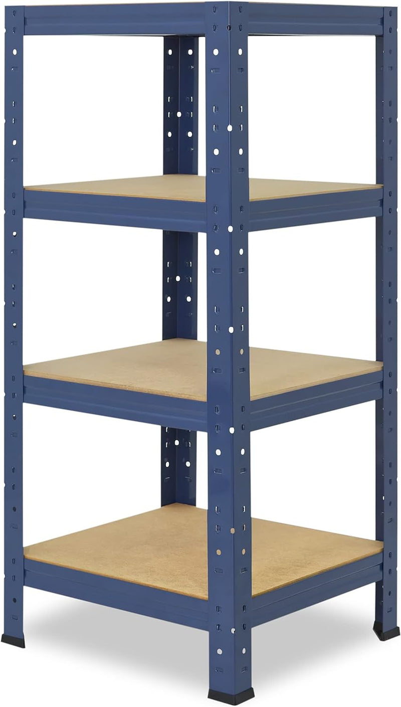 shelfplaza® 100x30x30cm Home Schwerlastregal blau/Metallregal mit 4 Böden/Kellerregal Metall, Garage