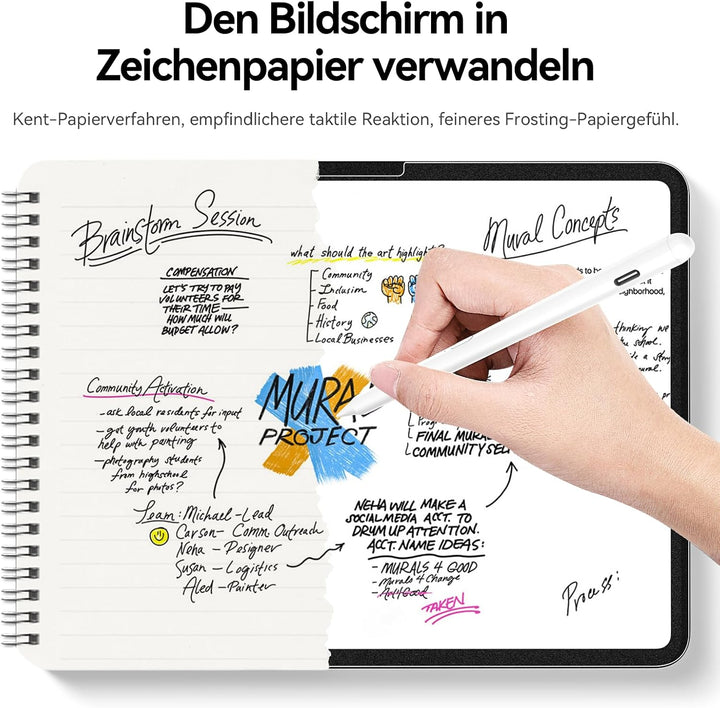 3 Stück Papier Folie Kompatibel mit iPad Air 6/7/8. Gen 13 Zoll (2024-2026, M2 M3 M4) Matte Papierfo