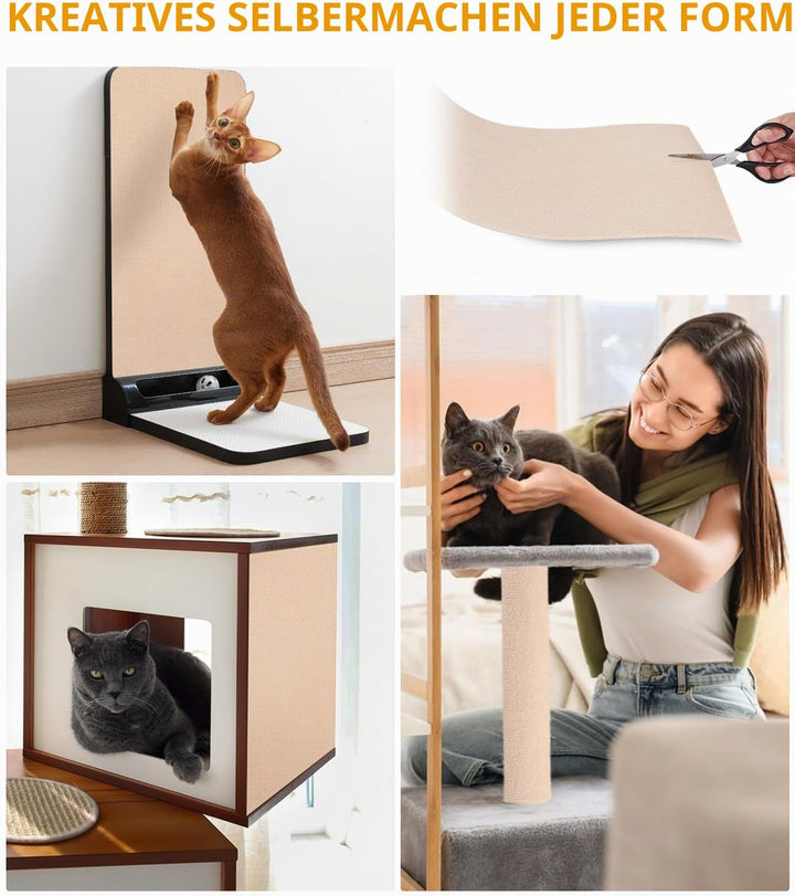 Selbstklebende Kratzschutzmatte für Sofa &amp; Wand, 40x300 cm kratzschutz Sofa Katze - Trimmbarer Schut