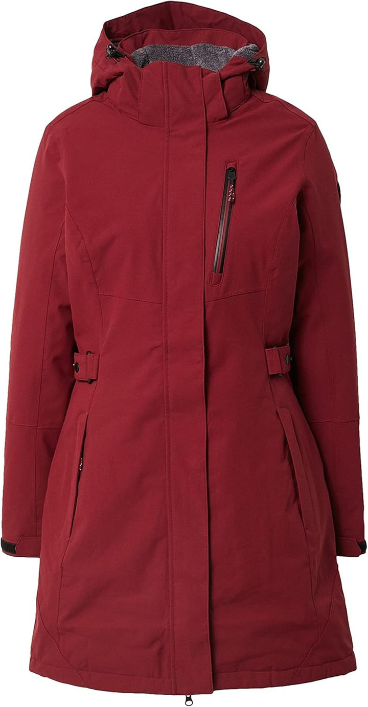 Killtec Damen Kow 165 Wmn Prk Funktionsparka/Parka mit abzippbarer Kapuze 48 weinrot, 48 weinrot